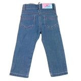 Chiara Ferragni Jeans Solid Color With Adjustable Waist Light Blue For Baby Girl