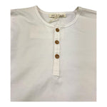 Zhoe & Tobiah Shirt Tinta Unita con Bottoni per Bambino BSE11M PANNA ZHOE & TOBIAH 