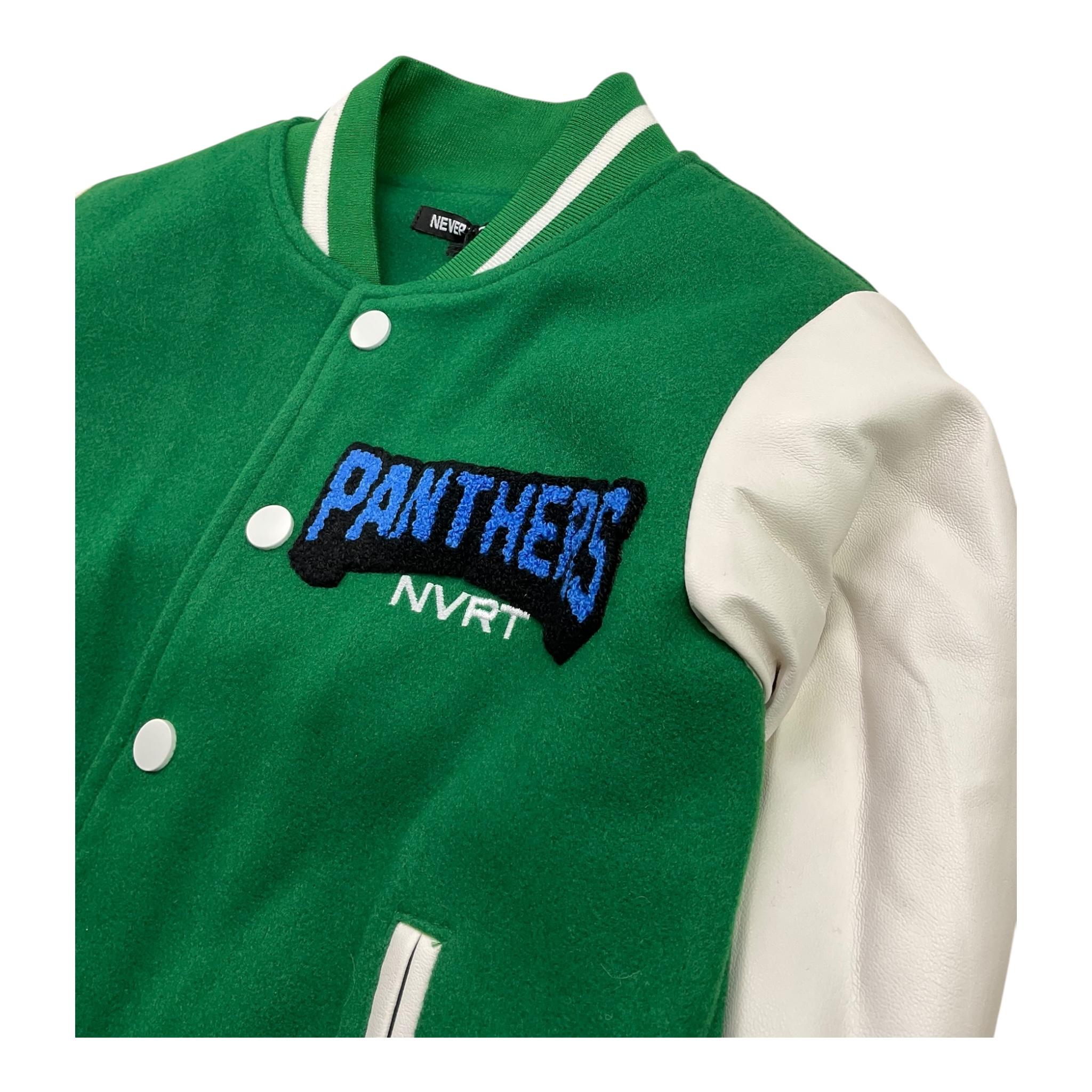 NEVER TOO giubbino modello college tinta unita con maniche in contrasto Verde per Bambino NT2085B VERDE NEVER TOO 
