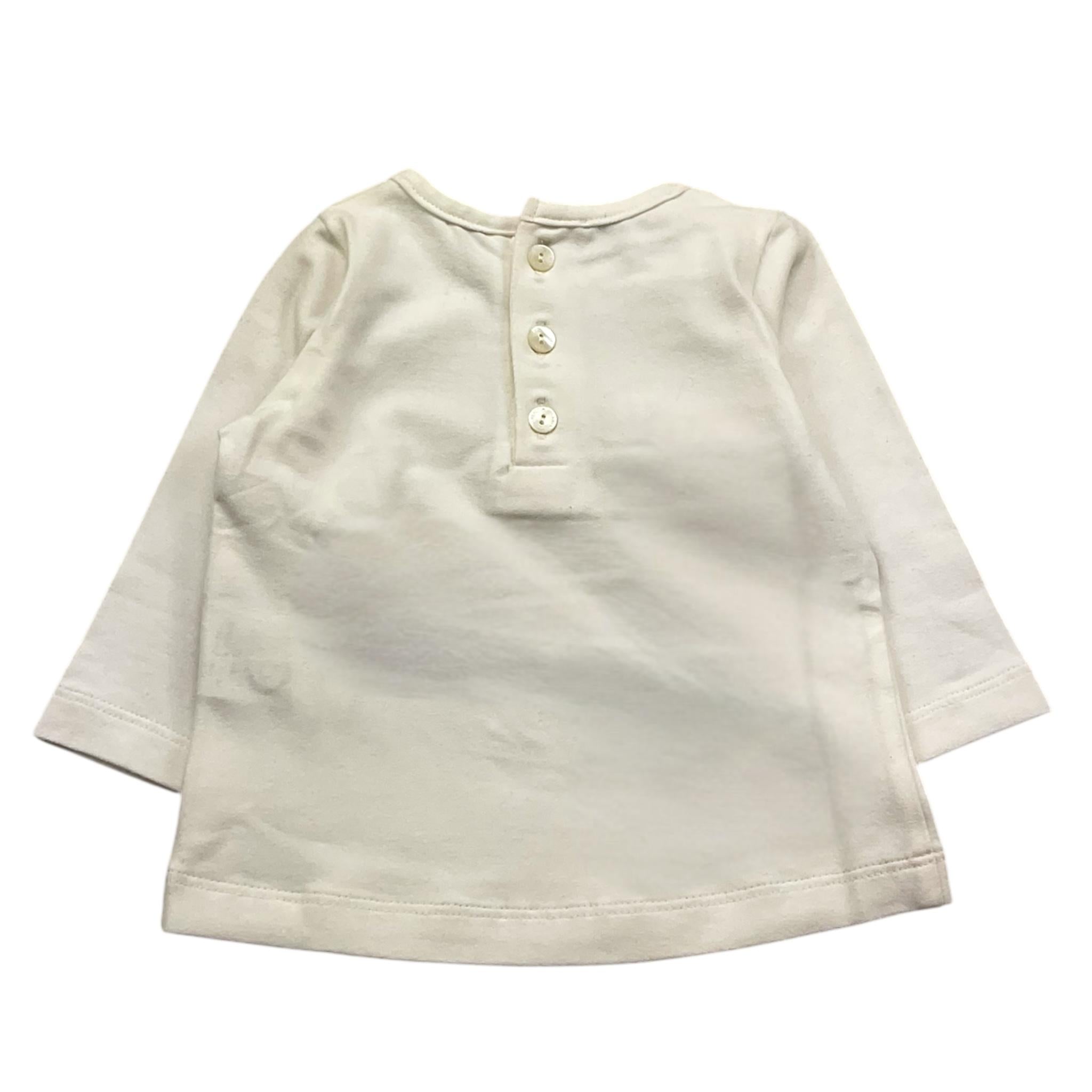 SIMONETTA shirt girocollo tinta unita con stampa Bianco per Neonato MAG0085 BIANCO SIMONETTA 