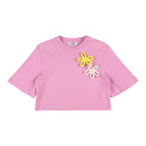 Msgm T-Shirt Girocollo Tinta Unita per Bambina S5MSJGTH118 ROSA MSGM 