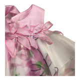 Miss Grant Two-Tone Floral Print White/Pink Armhole Top for Girls