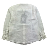 Paolo Pecora Long Sleeve Shirt Korean Collar Solid Color White For Boys