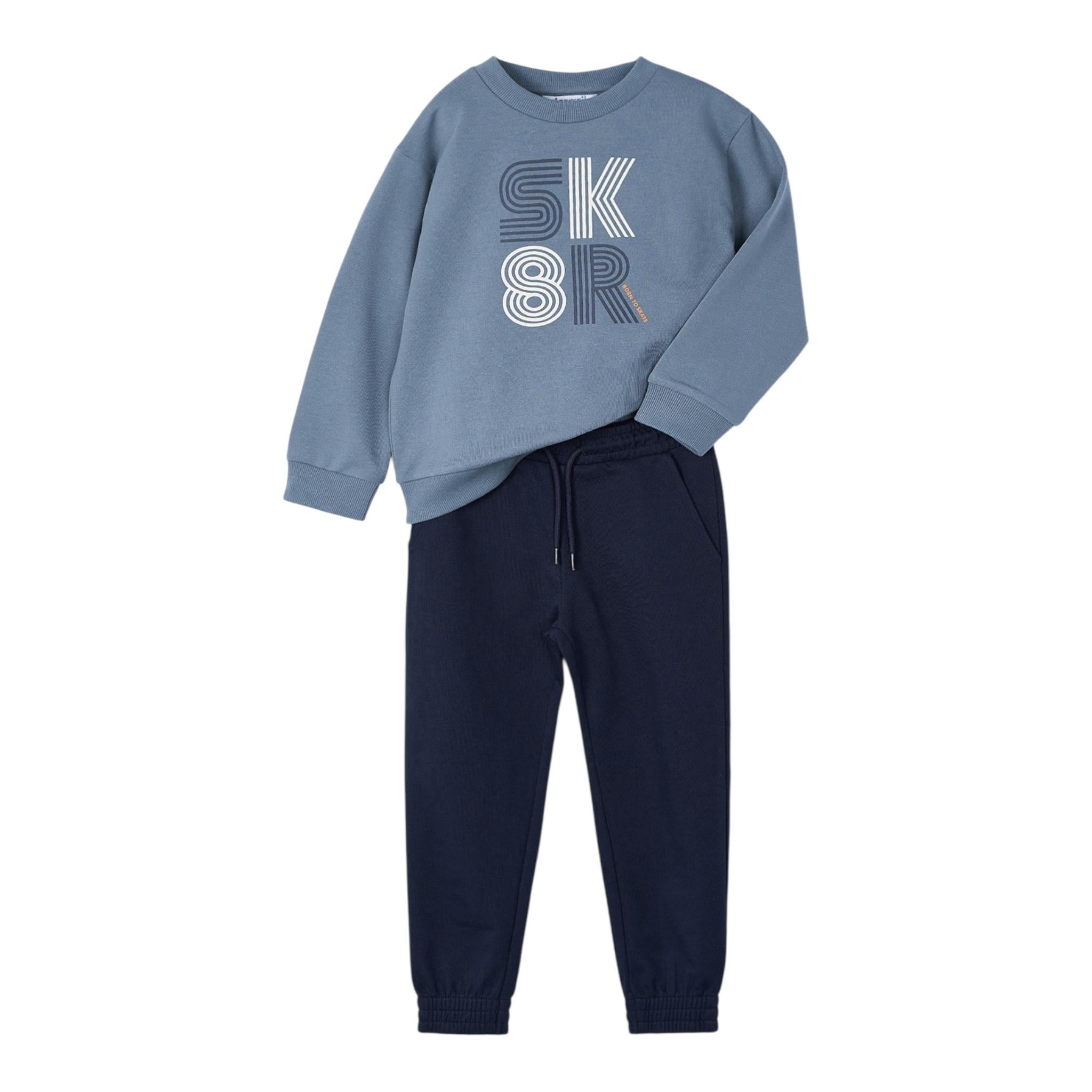 MAYORAL completo 2pz felpa-pantalone bicolore Grigio per Bambino 4883X GRIGO MAYORAL 