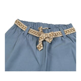 Please Pantalone Tinta Unita Modello Palazzo per Bambina PE66130G71 AZZURRO PLEASE 