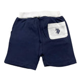 US Pollo Assn Solid Color Elastic Waist Blue Baby Boy's Bermuda Shorts