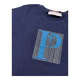 Cesare Paciotti Blue Logo Plain T-Shirt for Kids