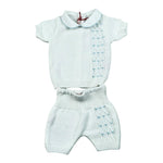 Scaldacuore Completo 2 Pezzi T-Shirt-Bermuda In Maglia per Neonato PS09PCORP24 BIANCO SCALDACUORE 