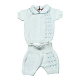 Scaldacuore Completo 2 Pezzi T-Shirt-Bermuda In Maglia per Neonato PS09PCORP24 BIANCO SCALDACUORE 
