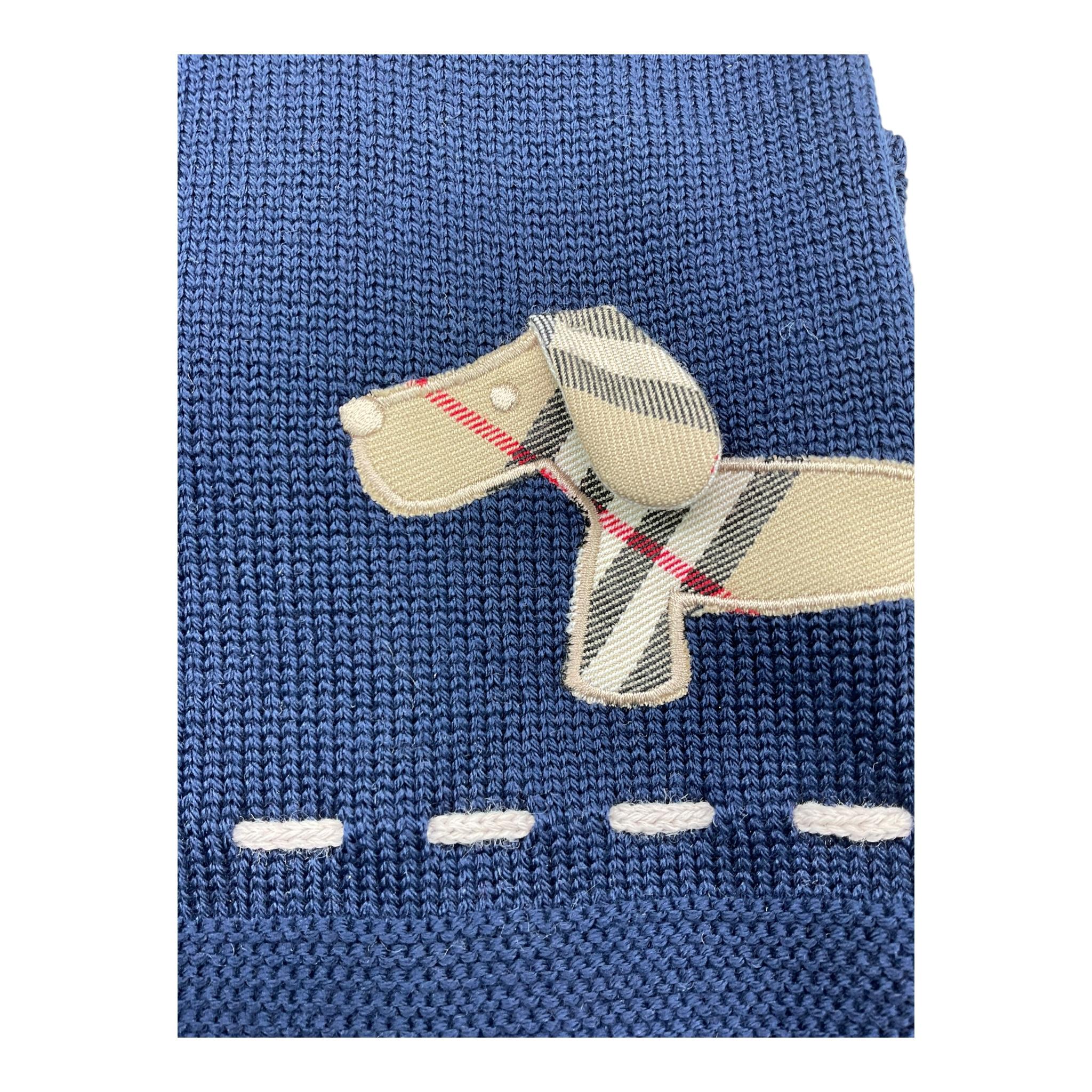 BABY LORD coperta tinta unita con stampa Blu per Neonato 140 BLU BABY LORD 