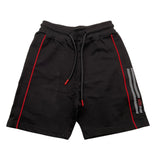 Kejo Bermuda Solid Color Fleece Printed Black For Boys