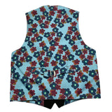 Daniele Alessandrini Solid Color Waistcoat With Black Retro Pattern For Boys