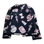 Monnalisa Felpa Tinta Unita con Zip E Stampa per Neonata 316815 BLU MONNALISA 