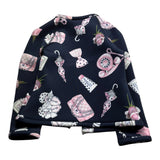 Monnalisa Felpa Tinta Unita con Zip E Stampa per Neonata 316815 BLU MONNALISA 