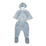 Valentina Bebes Complete Solid Color Hat-Shirt-Ghettina Light Blue For Newborn