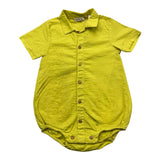 Wedoble Yellow Solid Color Half Sleeve Romper For Newborn