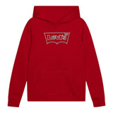 LEVIS felpa chiusa con cappuccio tinta unita con stampa logo Rosso per Bambino 9EL533 ROSSO LEVIS 