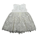 Colori Chiari Abito Giromanica con Ricami Bianco per Neonata FN104334 BIANCO COLORI CHIARI 