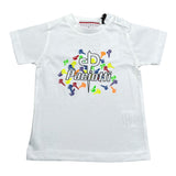 Cesare Paciotti T-Shirt Girocollo Tinta Unita con Stampa per Neonato TSP4119BN BIANCO CESARE PACIOTTI 