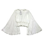 Relish Plain White Wide Sleeve Shirt For Girls