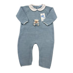 MAC ILUSIO'N tutina tinta unita con colletto Azzurro per Neonata 9449 AZZURRO MAC ILUSIO'N 