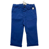 Carre'Ment Beau Plain Trousers With Adjustable Waistband Blue For Newborns