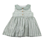 Babyvip Abito Tinta Unita con Fantasia A Righe per Neonata T1352 VERDE BABYVIP 