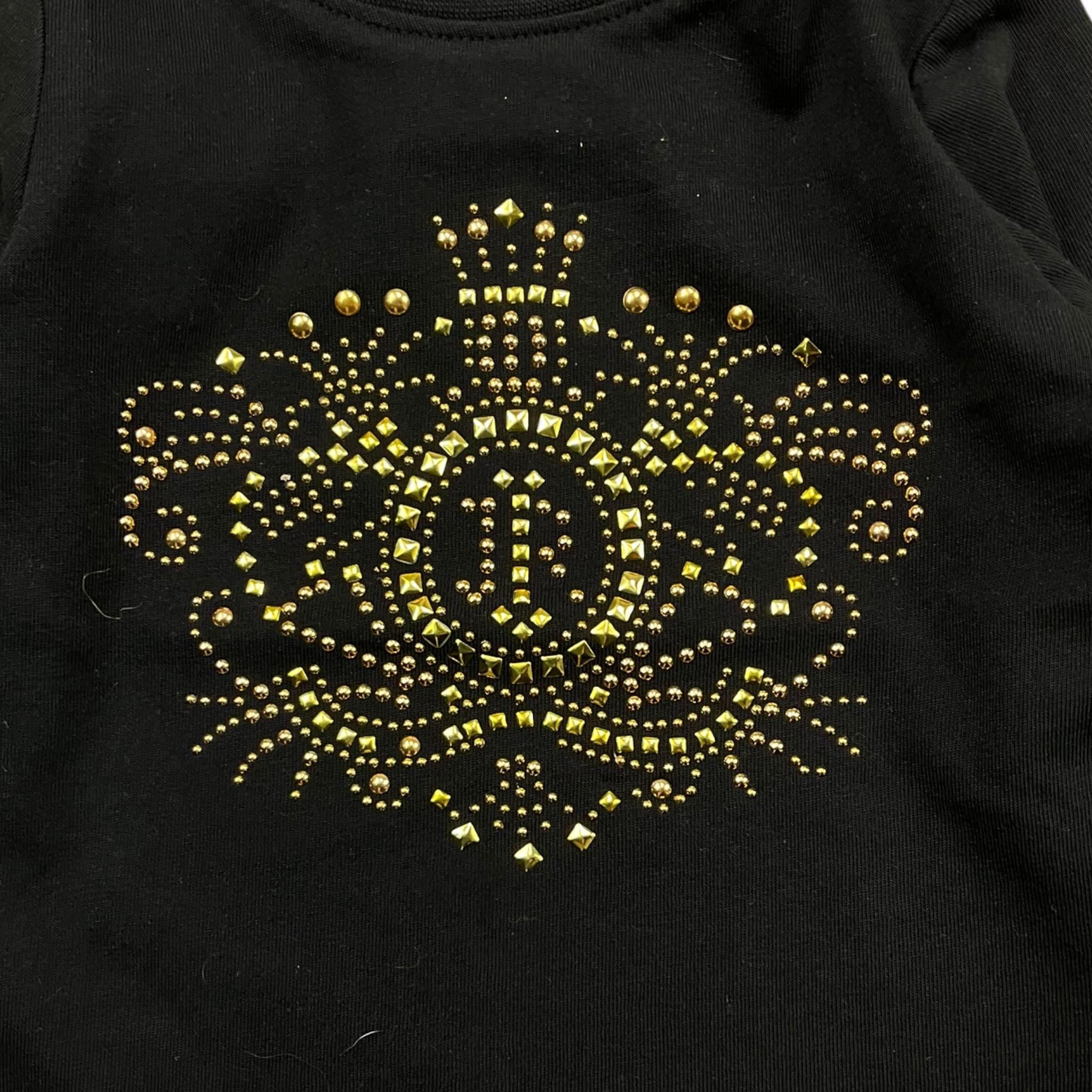 JOHN RICHMOND shirt girocollo tinta unita con stampa Nero per Neonata RIA25073TS NERO JOHN RICHMOND 