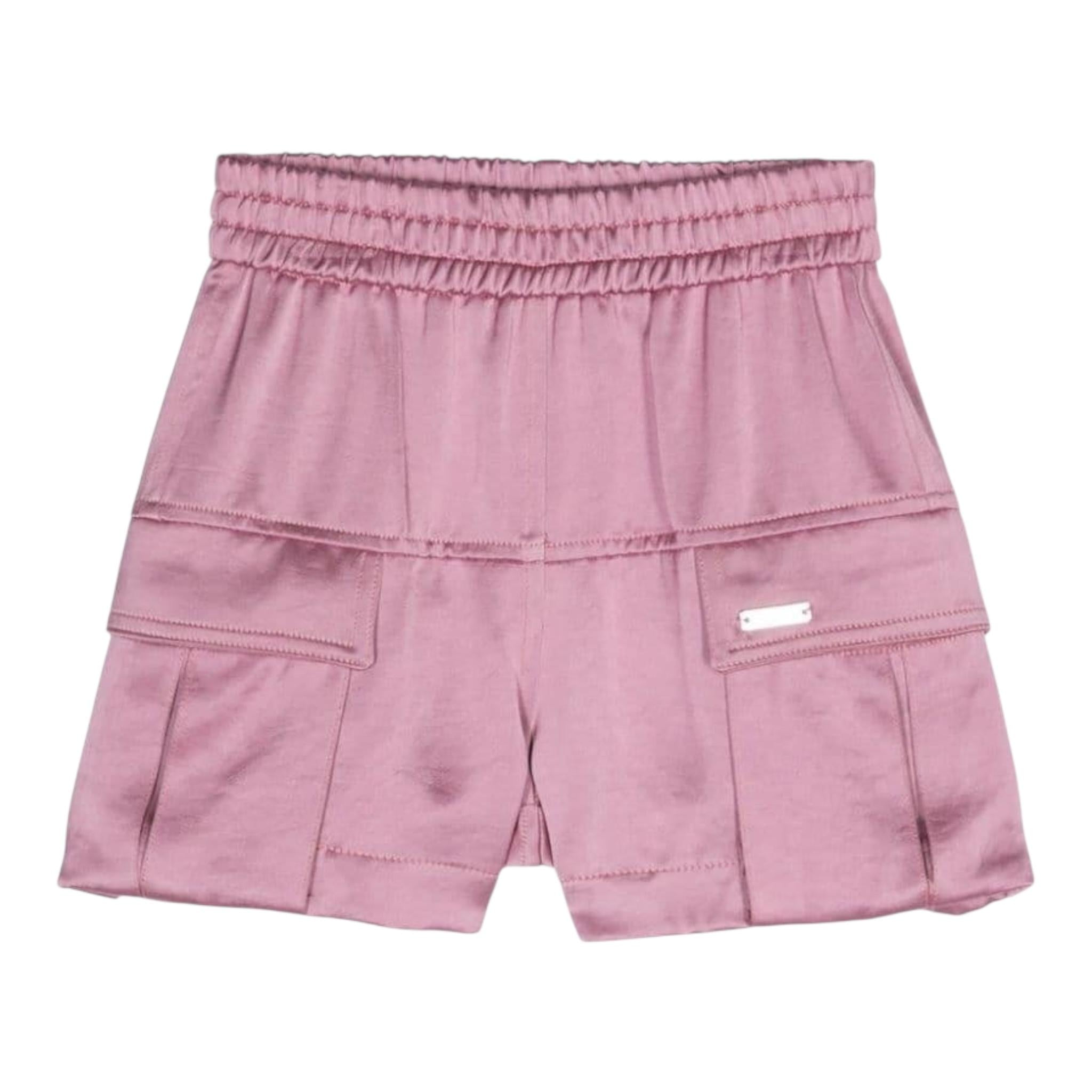 Monnalisa Short Tinta Unita con Elastico In Vita per Bambina 17D405 ROSA MONNALISA 