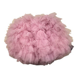 M+E' Solid Pink Tulle Skirt for Girls