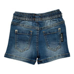 John Richmond Bermuda Tinta Unita In Denim con Elastico In Vita per Neonato RIP25048BEX BLU JOHN RICHMOND 