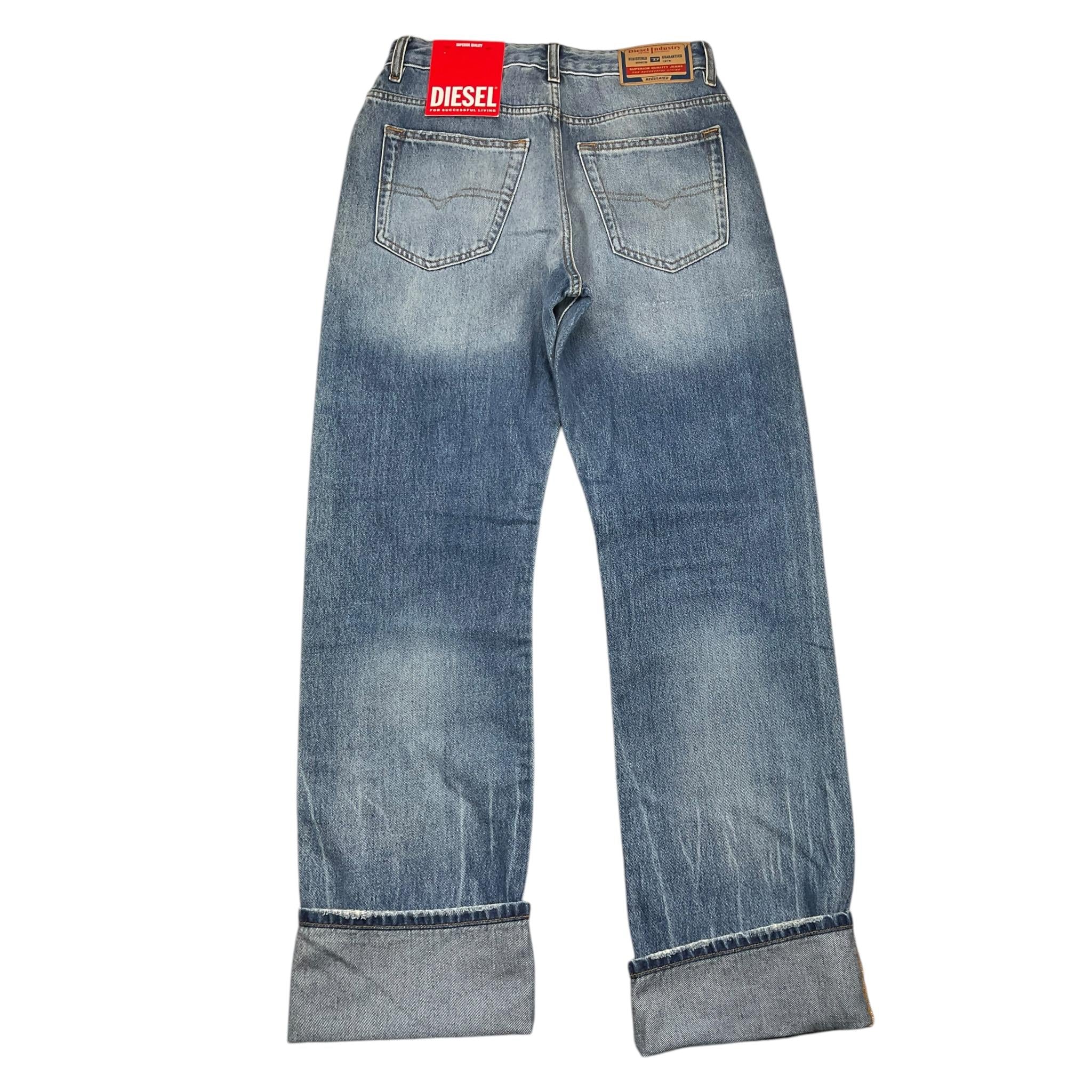 DIESEL jeans tinta unita modello palazzo Azzurro per Bambina J00800 AZZURRO DIESEL 