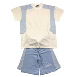 Minimum Complete 2 Piece T-Shirt-Bermuda Two-Tone White/Light Blue For Boys
