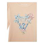 Guess Shirt Girocollo Tinta Unita con Stampa per Neonata K5RI08K6YW4 ROSA GUESS 