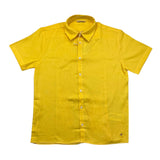 Manuel Ritz Yellow Solid Color Half Sleeve Shirt For Boys