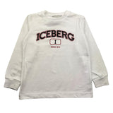 ICEBERG shirt girocollo tinta unita con logo Bianco per Bambino TSICE5316B BIANCO ICEBERG 