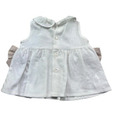Le Bebe Camicia Giromanica Tinta Unita con Fiocco per Neonata LBG6380 BIANCO LE BEBE 