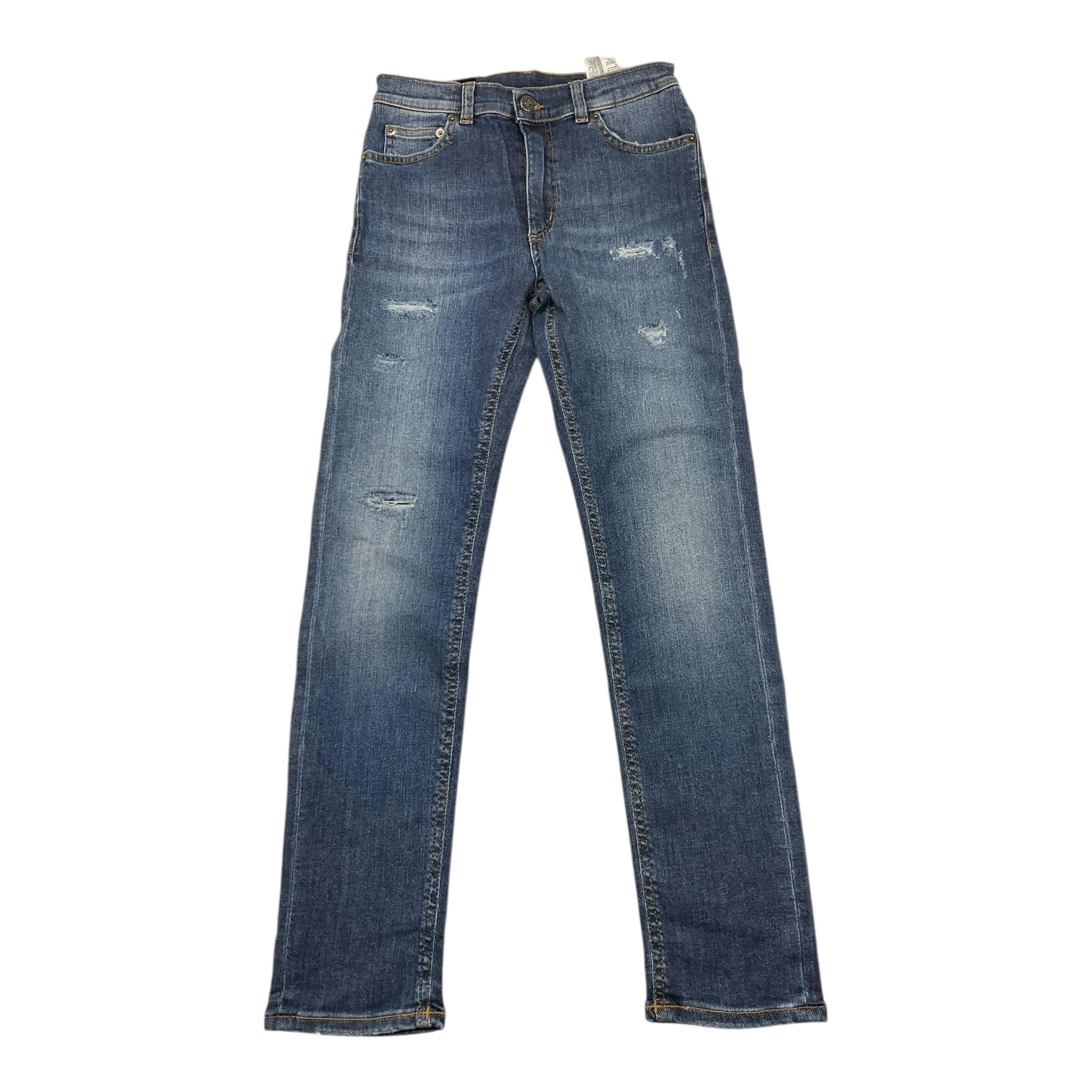 DONDUP jeans tinta unita cn strappi Blu per Bambino DMPA261C BLU DONDUP 