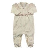 Minu' Long Sleeve Onesie Solid Color With White Tulle For Newborn