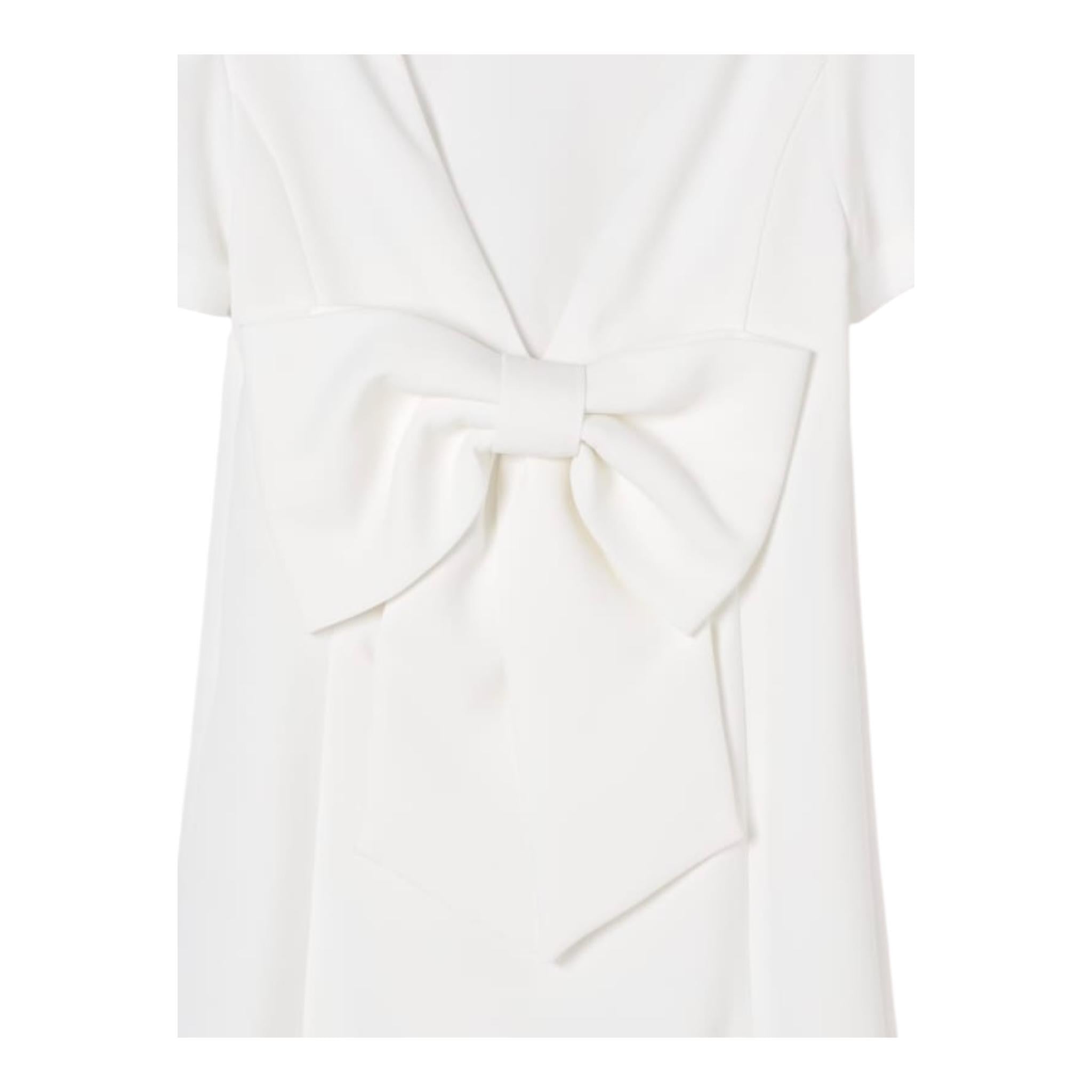 Twinset Abito Mezza Manica Tinta Unita con Fiocco per Bambina 251GJ2QN9X BIANCO TWINSET 