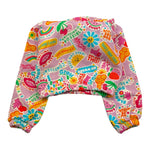 Mousse Felpa Tinta Unita con Cappuccio E Stampa per Neonata SKFT377N ROSA MOUSSE 