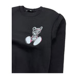 BRAND NAME felpa chiusa girocollo tinta unita con stampa Nero per Bambino BN242S NERO BRAND NAME 