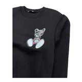 BRAND NAME felpa chiusa girocollo tinta unita con stampa Nero per Bambino BN242S NERO BRAND NAME 