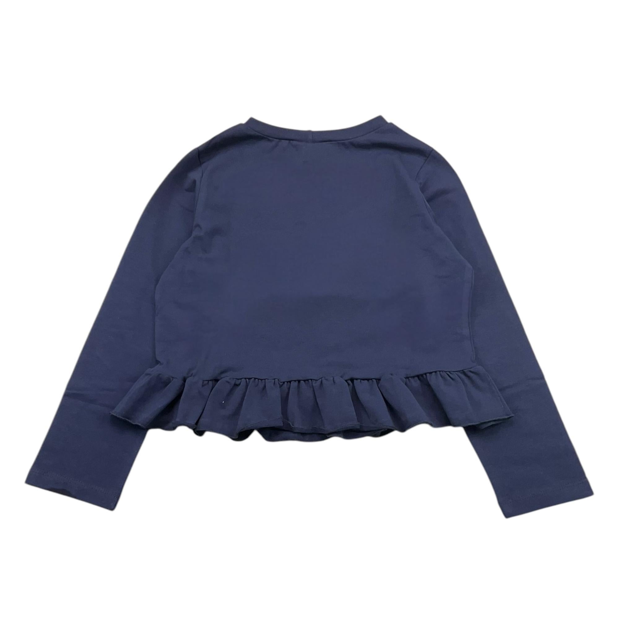 PICCOLA LUDO felpa tinta unita girocollo Blu per Bambina BS9WB042 BLU PICCOLA LUDO 