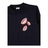 IL GUFO shirt girocollo tinta unita con stampa Blu per Neonato A24TA353MF002 BLU IL GUFO 