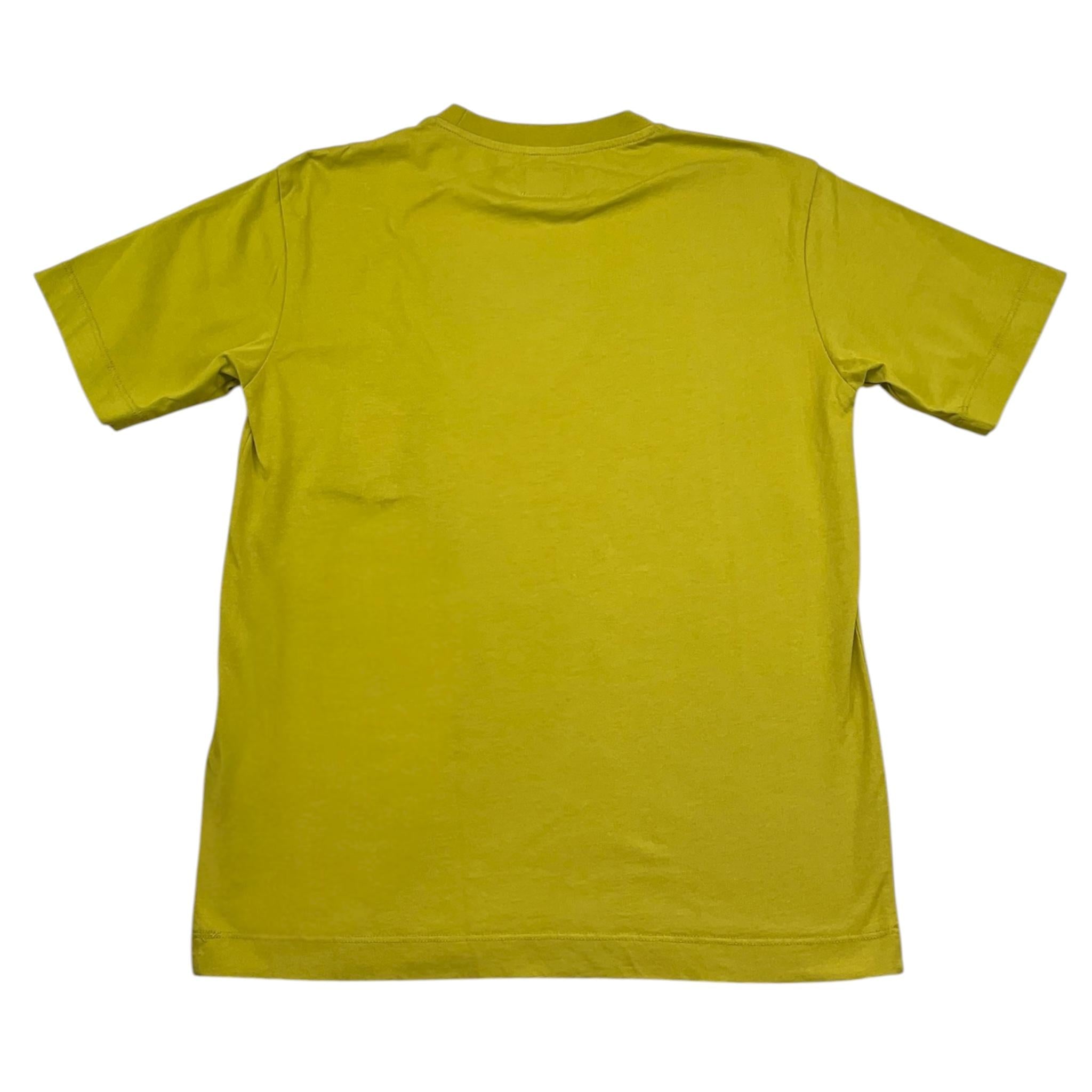 C.P. Company T-Shirt Girocollo Tinta Unita con Stampa per Bambino C7M008 VERDE C.P. COMPANY 