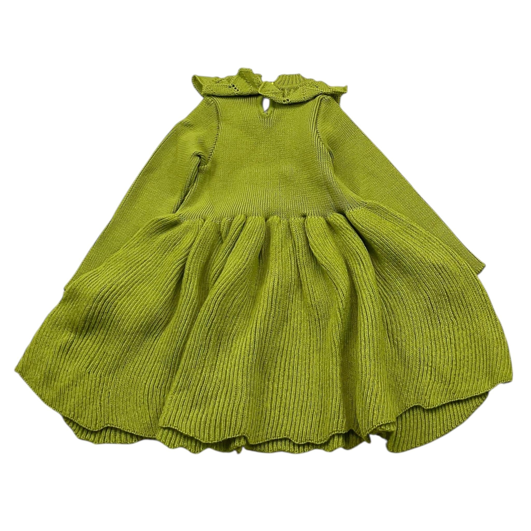 LE COCONNE abito manica lunga tinta unita Verde per Neonata LCN18997 VERDE LE COCONNE 