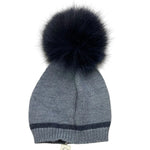 BARCELLINO cappello tinta unita con pon pon Blu per Neonato 115318 BLU BARCELLINO 