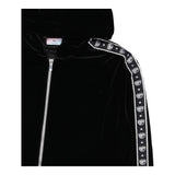 Chiara Ferragni Logo Plain Zip Up Hoodie Black For Girls