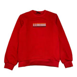 Daniele Alessandrini Crewneck Sweatshirt Solid Color with Red Print for Children